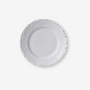 Royal Copenhagen White Fluted Full Lace Plate 19cm